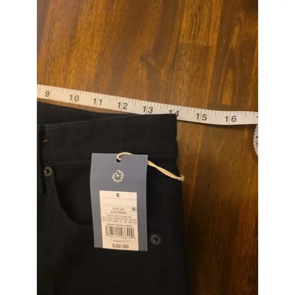 Women's High-Rise Straight Jeans - Universal Thread Black Size 6 - Picture 2 of 7